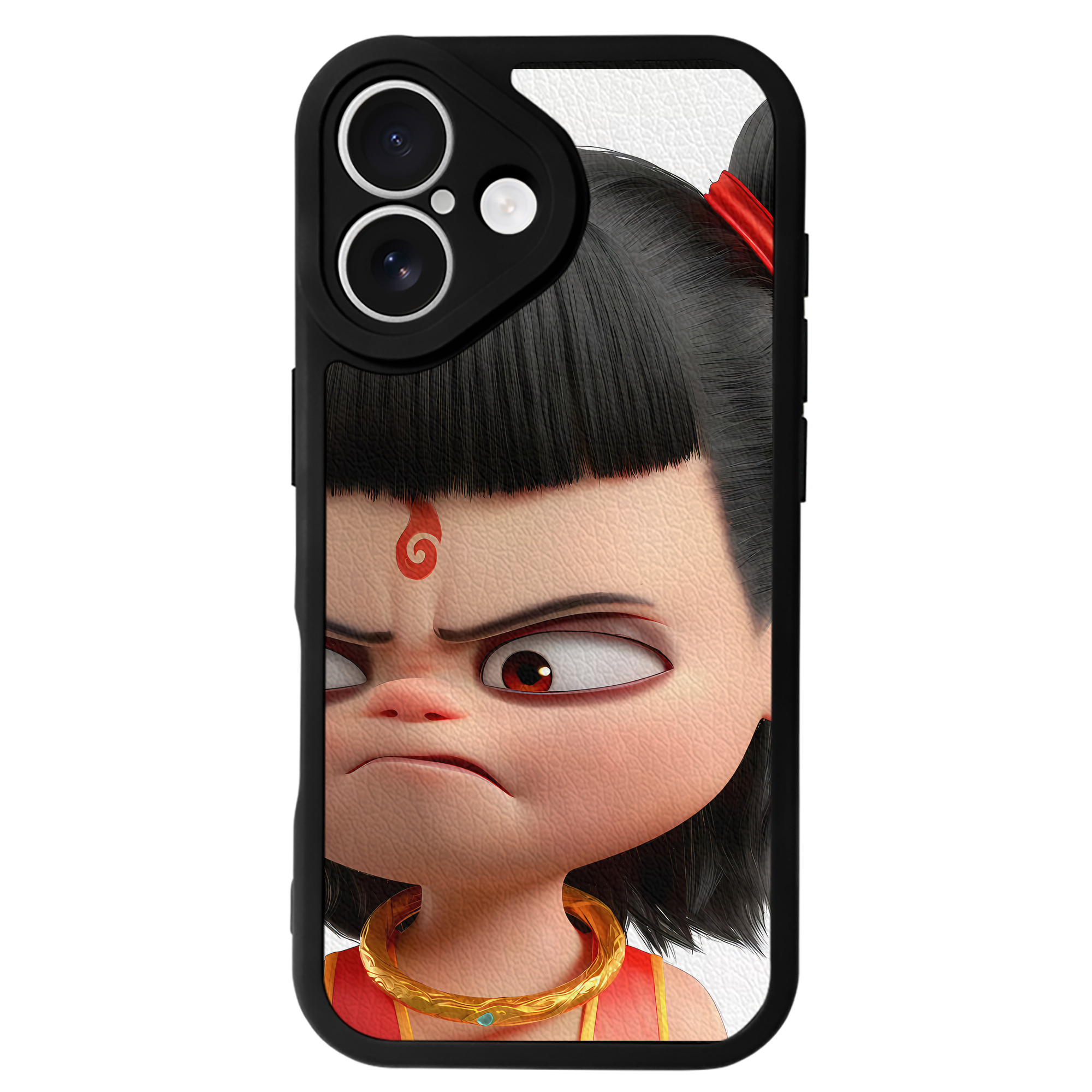 （画像用） Ne Zha 2 ナタ 魔童の大暴れ 【iPhone 16シリーズ対応】シリコンスマホケース（レザー調） 材質：シリコン